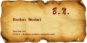 Bodon Noémi névjegykártya